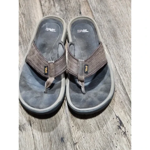 Teva Mens Flip Flop Sandals Brown Size 14 - Picture 2 of 7